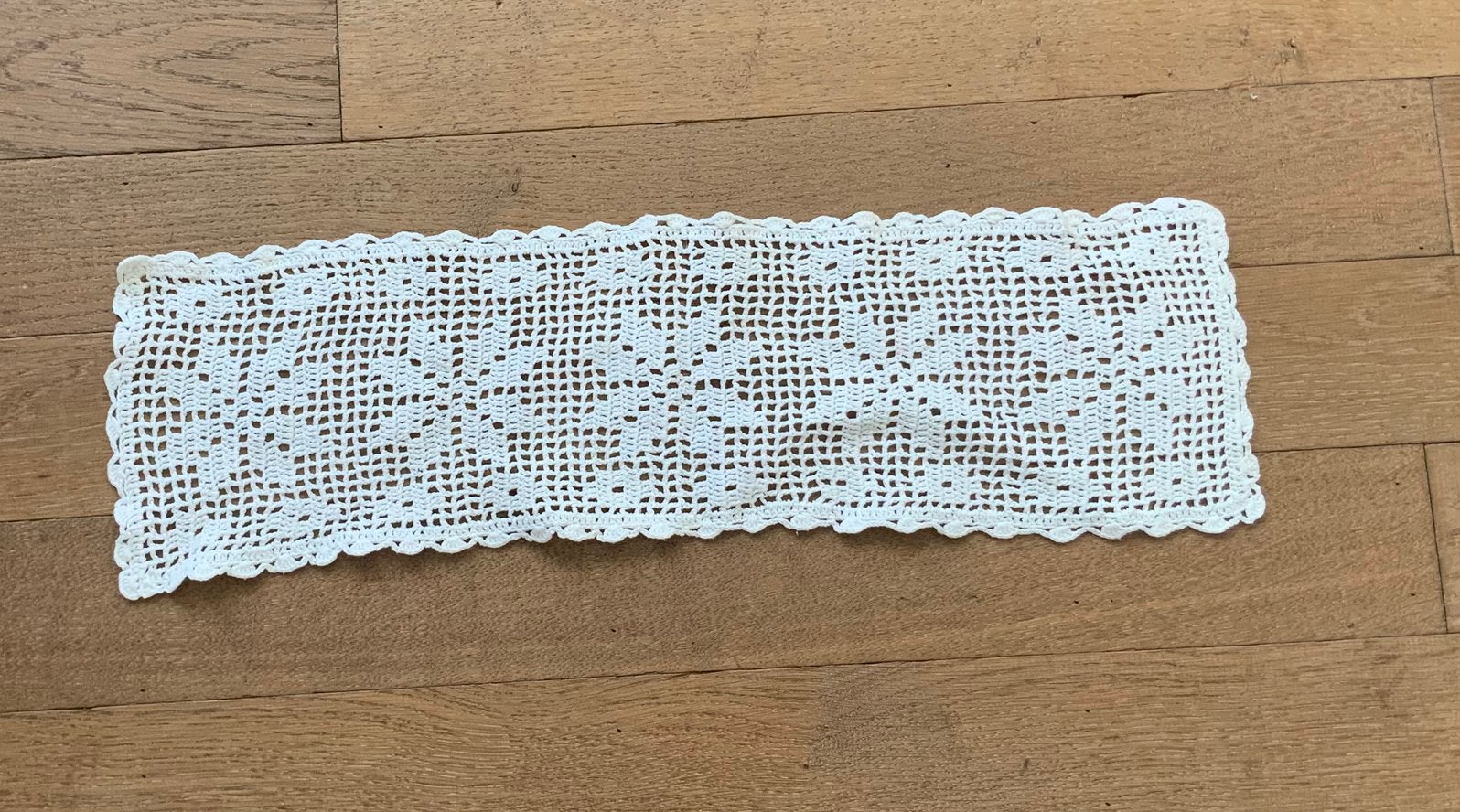 Oud gehaakt klokken kleedje, Ophalen of Verzenden