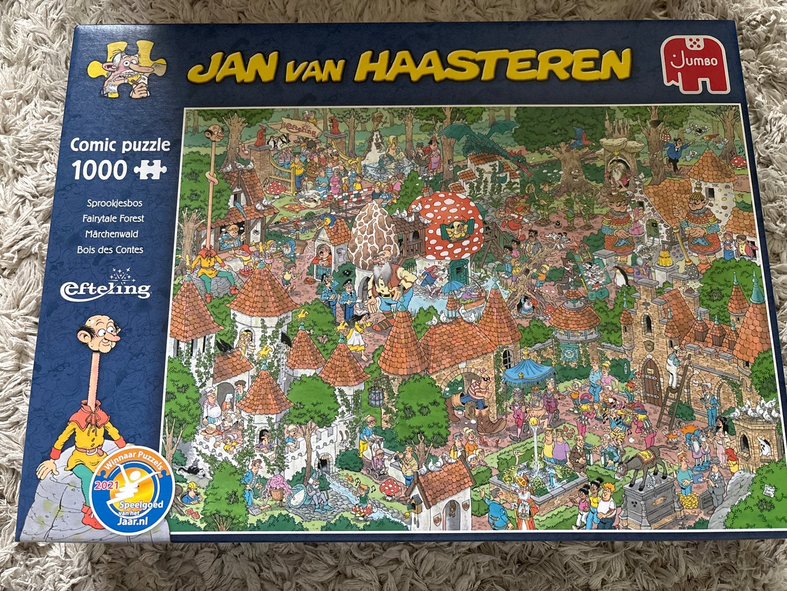 Jan van Haasteren Efteling Sprookjesbos 1000 stukjes, Ophalen, 500 t/m 1500 stukjes, Gebruikt