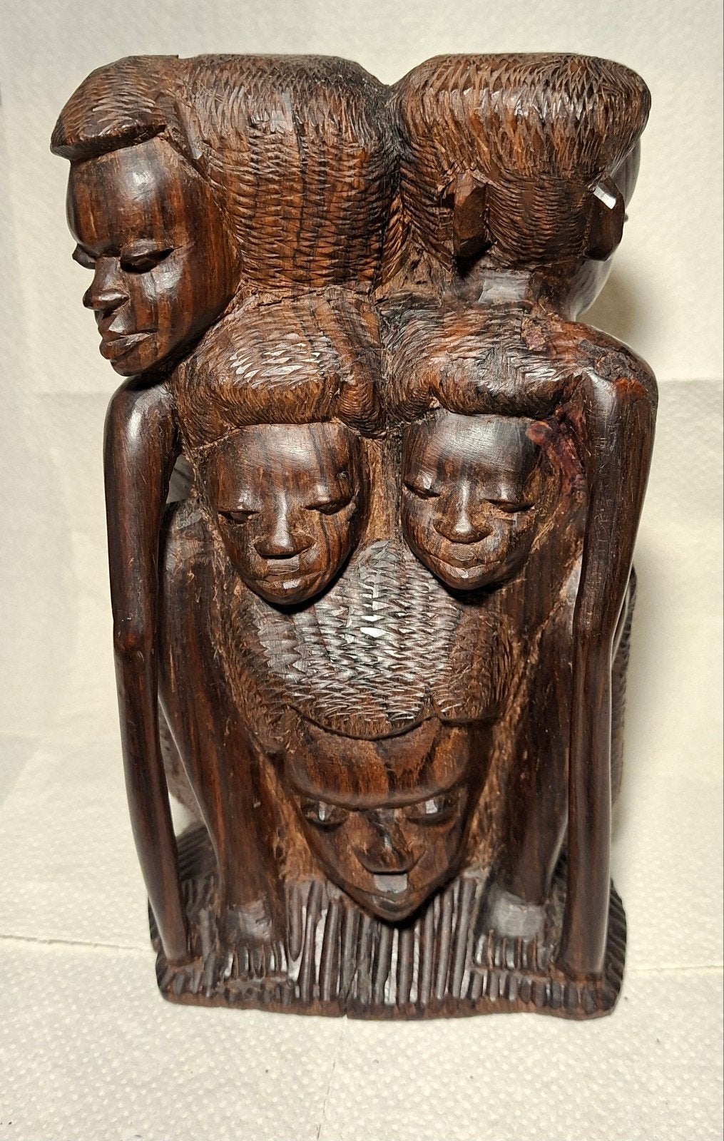 Afrikaans Makonde levensboombeeld (ook bekend als Ujamaa)., Ophalen of Verzenden