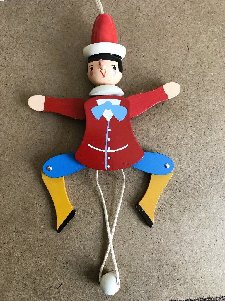 Vintage Trekfiguur Pinokkio 28 cm, Verzamelen, Ophalen of Verzenden, Gebruikt