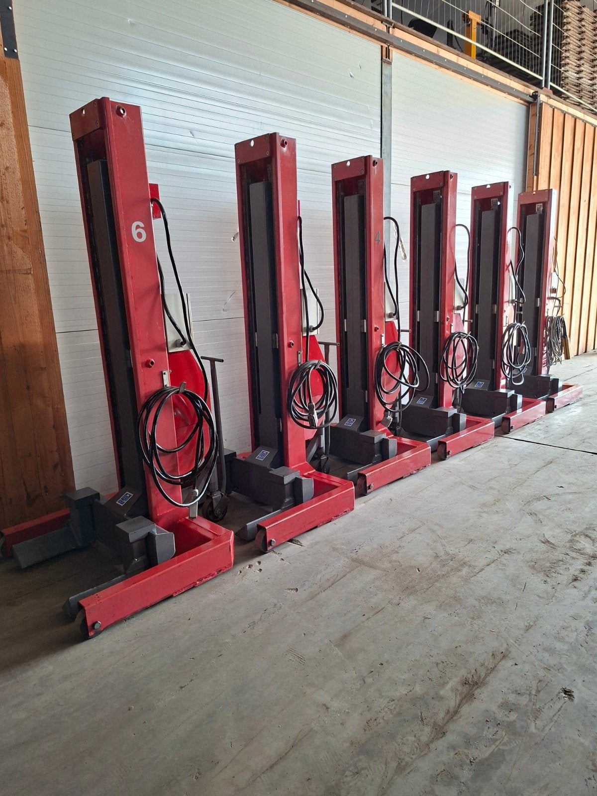 Set 6 mobiele hefkolommen Finkbeiner 7200 kg st truck lift, Ophalen, Nieuw