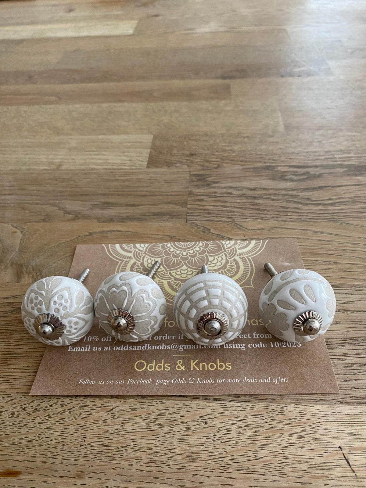 Knopjes voor deuren/kasten, Huis en Inrichting, Ophalen, Brocante, Beige, Nieuw