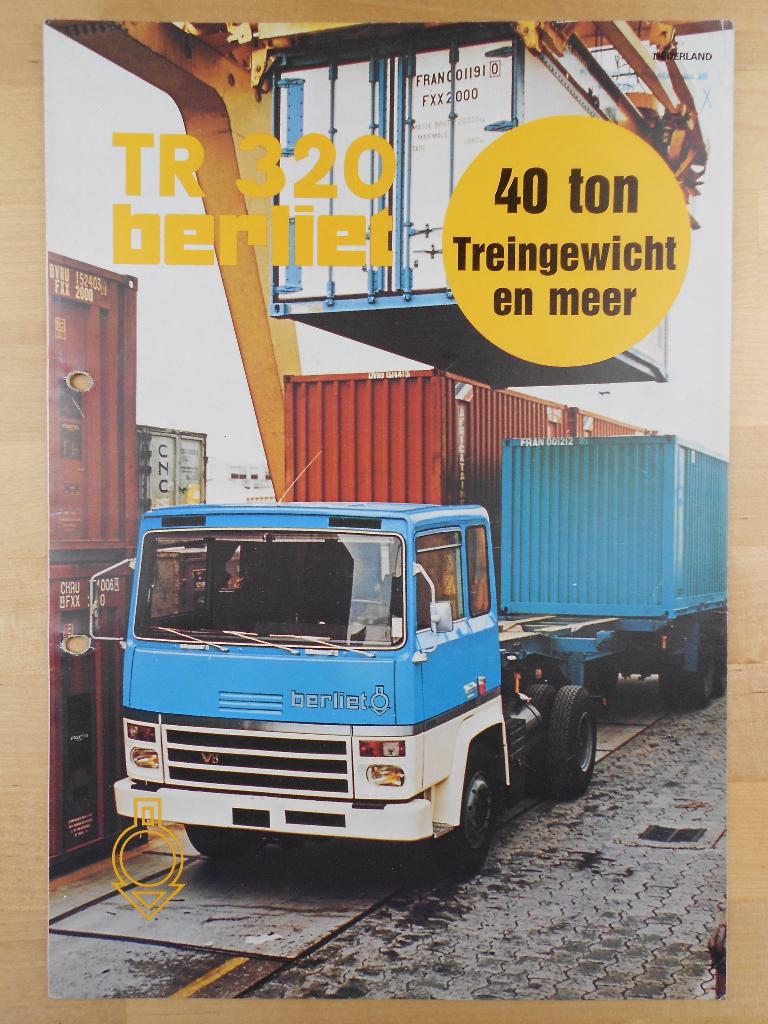 Berliet TR320 Brochure 1976 – TR 320, Berliet, Ophalen of Verzenden, Zo goed als nieuw, Overige merken