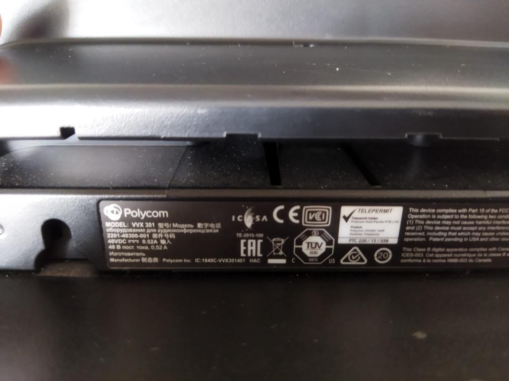 3 x Polycom VVX 301 VoIP Telefoon - Zwart (Gebruikt), Ophalen, Gebruikt, 1 handset