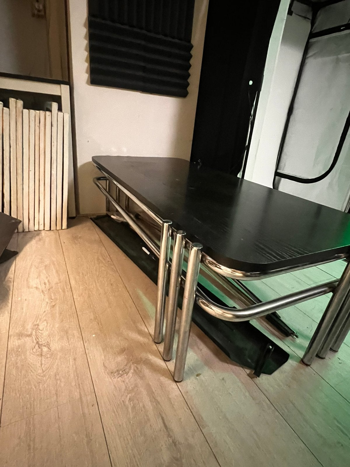 Koffietafel designer verchromed frame, Ophalen, ., 50 tot 100 cm, Zo goed als nieuw