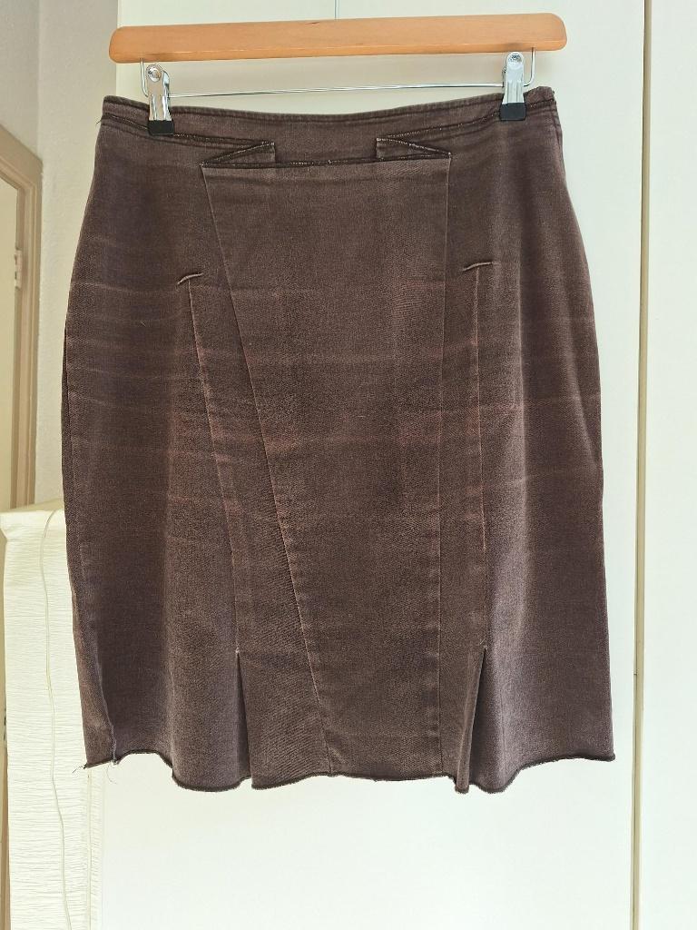 Bruine rok, maat 42-44, 100% katoen, merk DP Jeans, Kleding | Dames, Rokken, Bruin, Maat 42/44 (L), Ophalen of Verzenden, Zo goed als nieuw