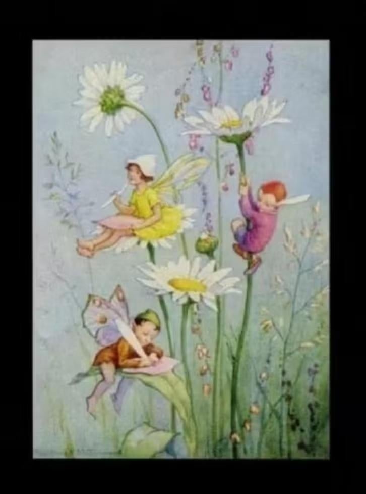 Elfen Margrieten Joan in Flowerland Margaret Tarrant., Ophalen of Verzenden, 1980 tot heden, Ongelopen, Kinderen