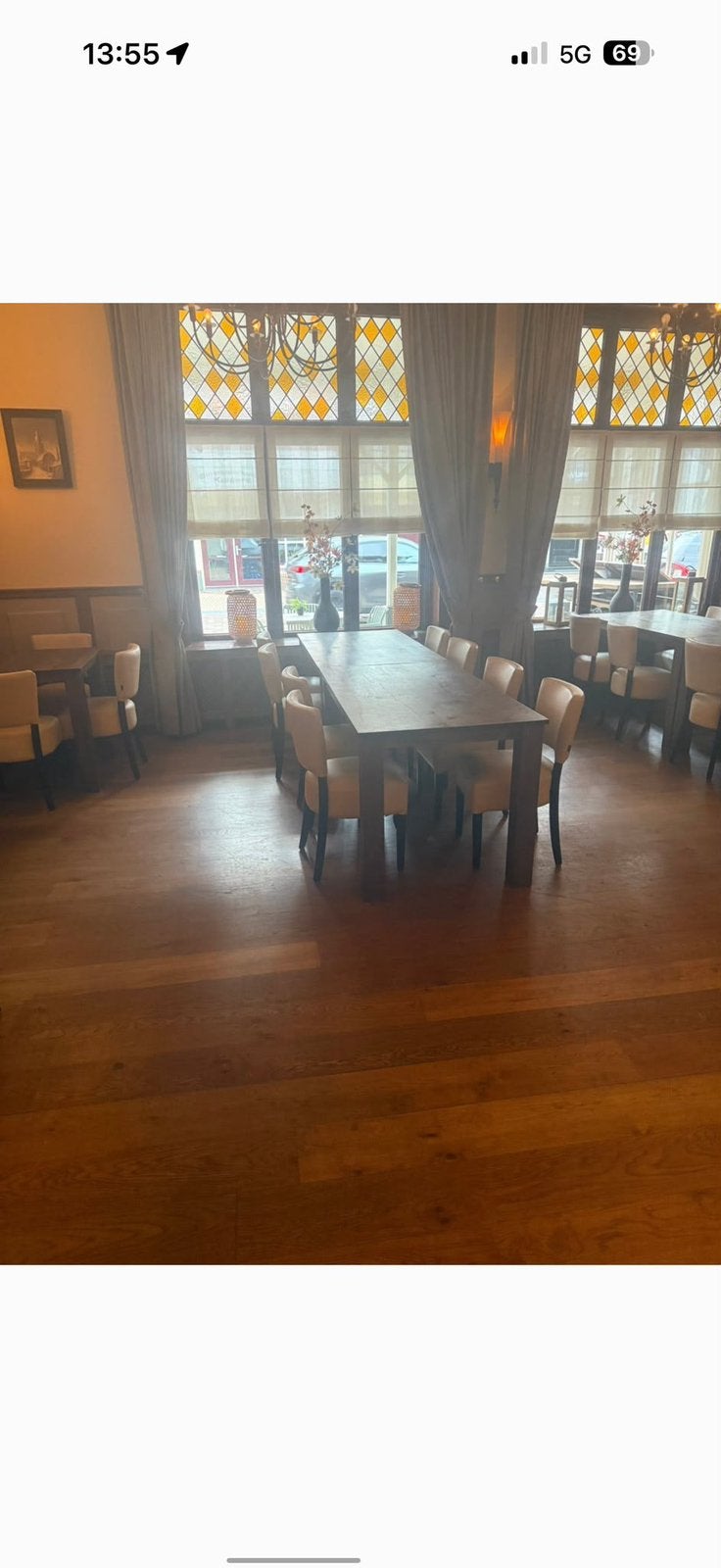 Partij tafels en stoelen - ideaal voor horeca, Huis en Inrichting, Tafels | Eettafels, Ophalen, Gebruikt, 100 tot 150 cm, 50 tot 100 cm