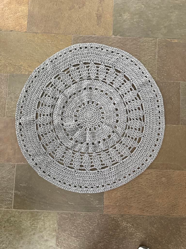Rond gehaakt vloerkeedje 100 cm, Ophalen, Gebruikt