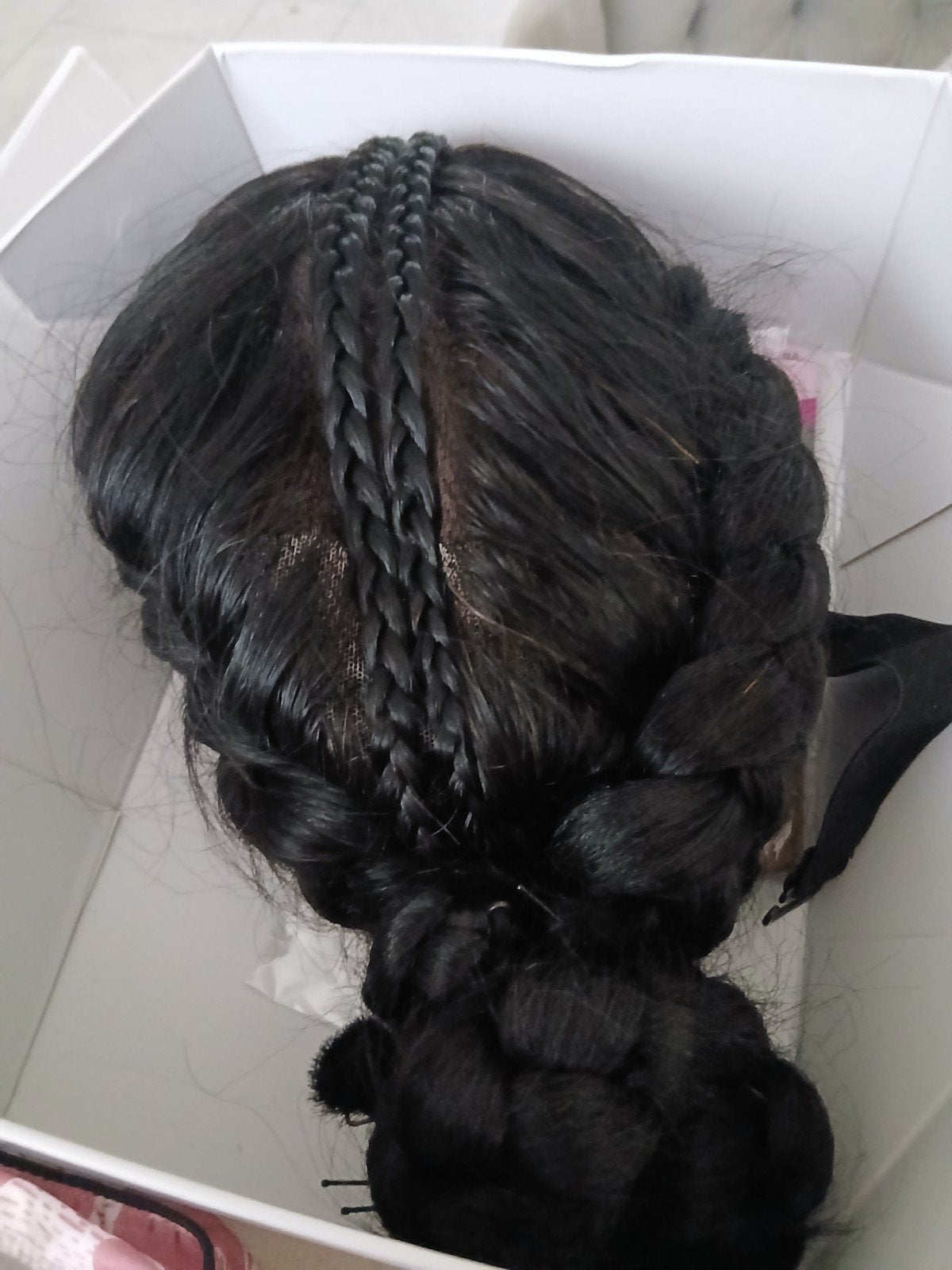 echt haar pruik, Sieraden, Tassen en Uiterlijk, Ophalen of Verzenden, Nieuw, Bruin
