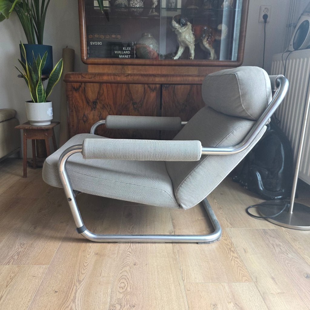 Gelderland 601 ‘Meneer Oberman’ fauteuil, Ophalen, 75 tot 100 cm, Zo goed als nieuw, Stof