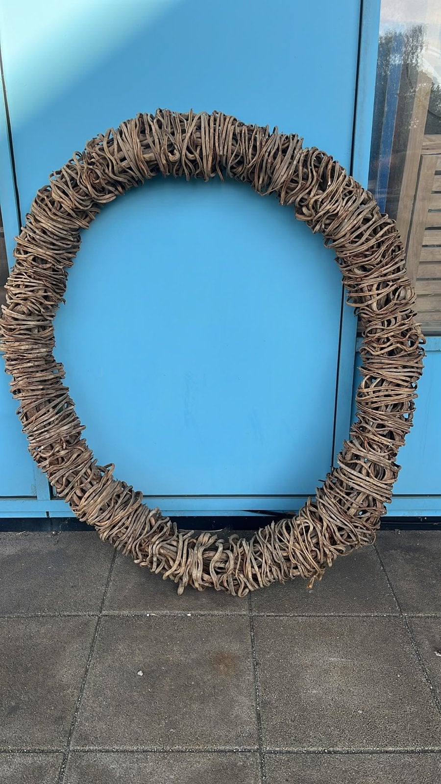 Grote natuurlijke krans van takken - 150cm diameter, Huis en Inrichting, Woonaccessoires | Kransen, Ophalen, Gebruikt, Krans, Natuurlijk materiaal