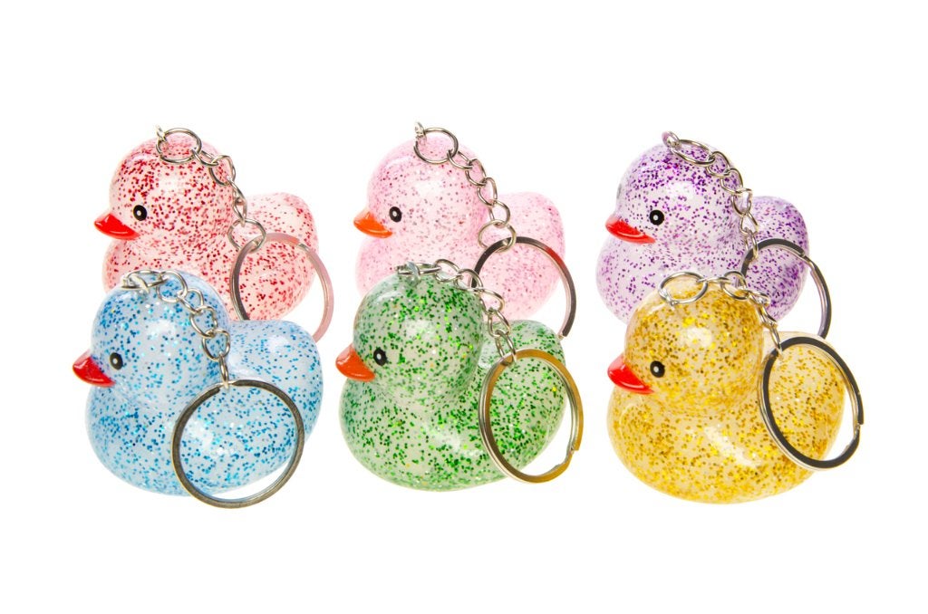 PARTIJ SLEUTELHANGER GLITTER DUCK, ., Nieuw, Ophalen of Verzenden, .
