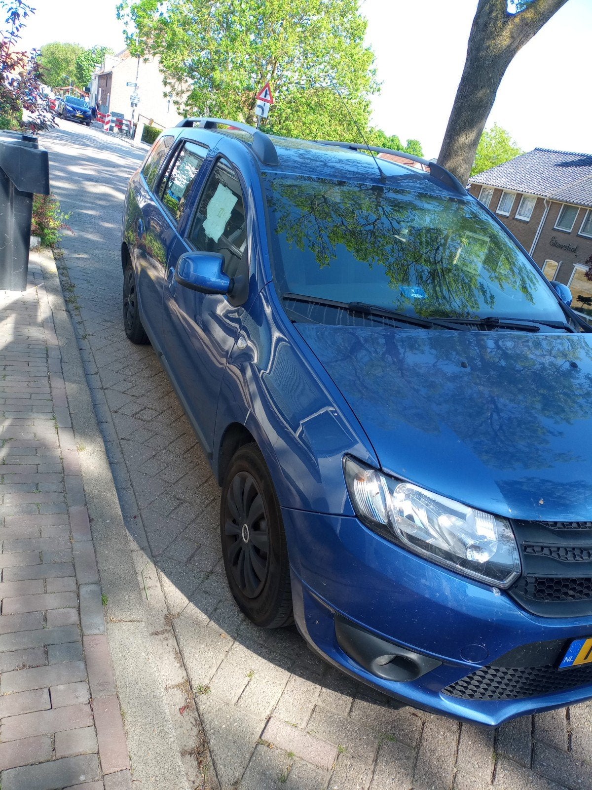 Dacia Logan 0.9 66KW TCE MCV 2014 Blauw, Voorwielaandrijving, 40 €/maand, Zwart, Alcantara