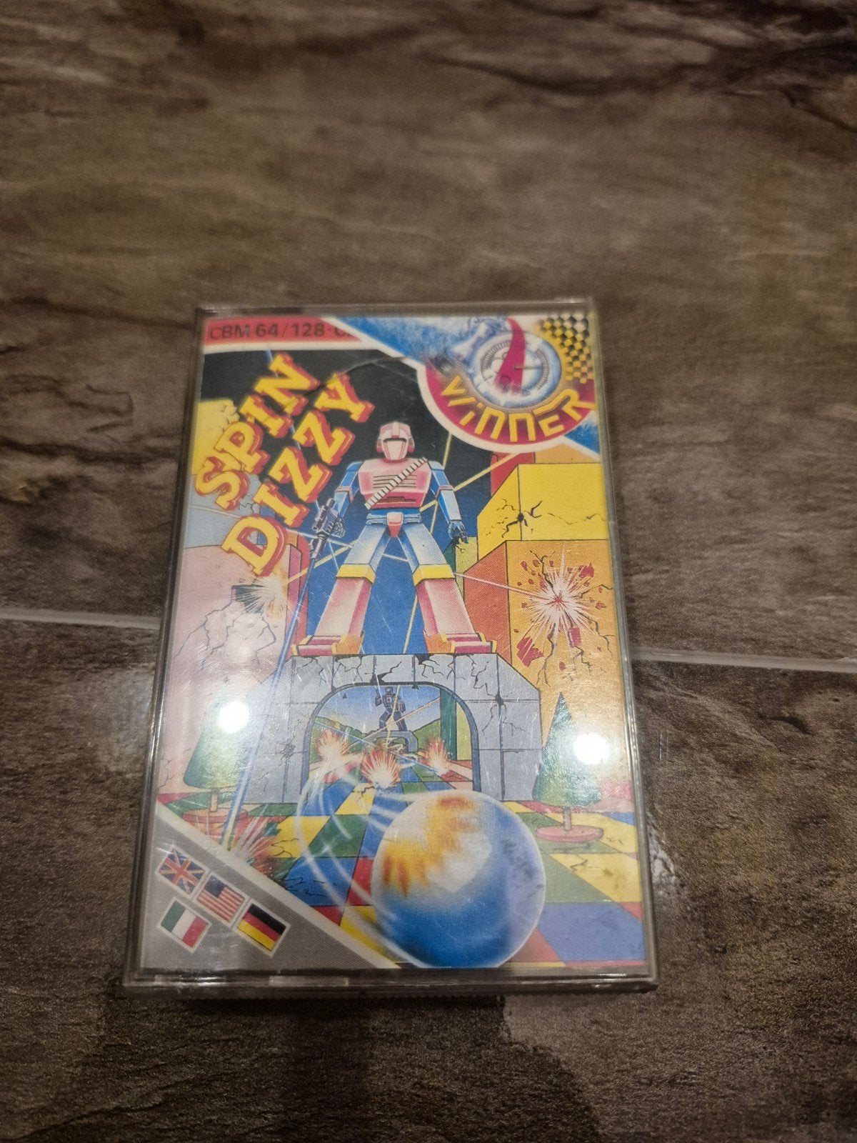 Spindizzy - Commodore 64/128 Spel op Cassette, 1 speler, Ophalen of Verzenden, Gebruikt, Puzzel en Educatief