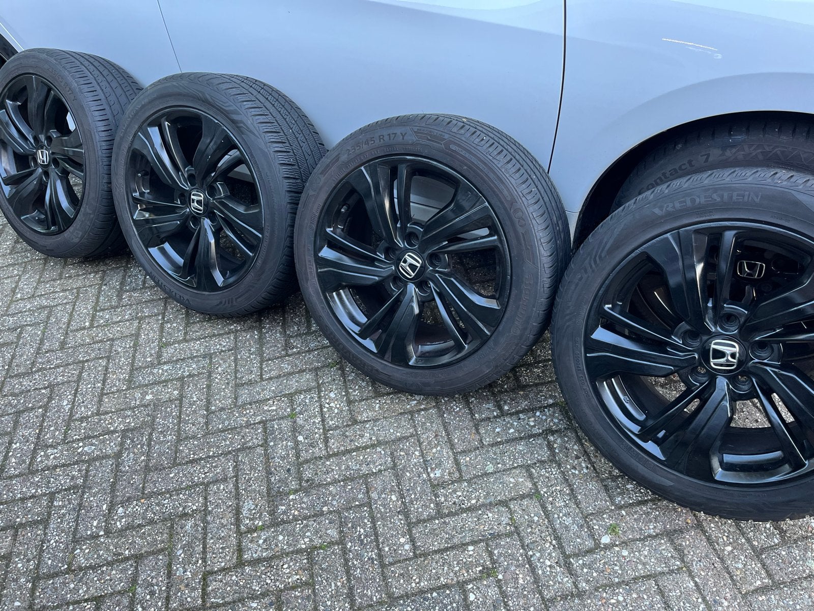 Honda civic x velgen 235 45 17 5x114,3 All Season banden, Ophalen of Verzenden, Gebruikt, Honda