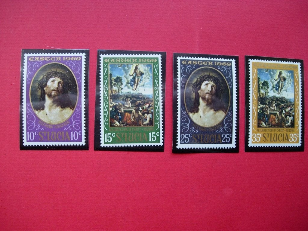 St. Lucia 4 paaszegels 1969, Postzegels en Munten, Verzenden, Postfris, Midden-Amerika