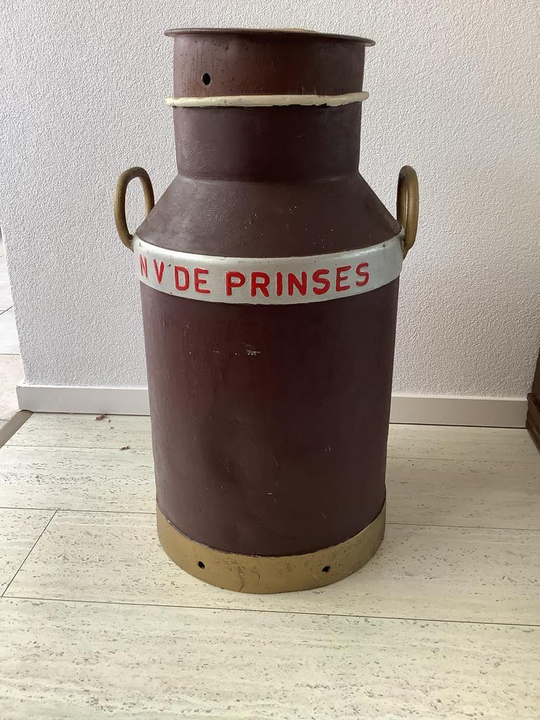 Antieke melkbus - Decoratieve blik met 'De Prins' en 'Ursem, Antiek en Kunst, Ophalen