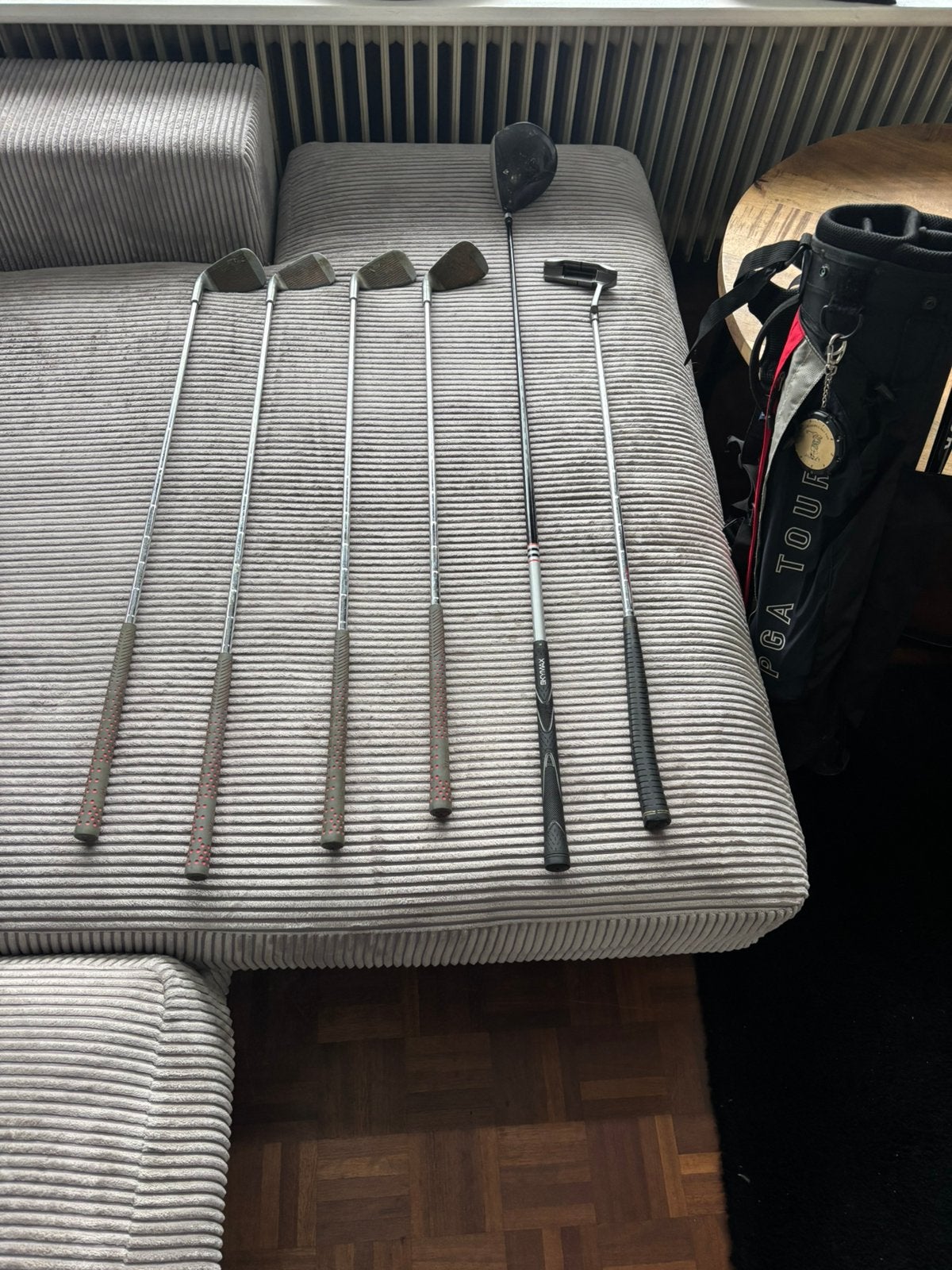Golftas en clubs en putter (pga tour), Ophalen, Gebruikt, Set