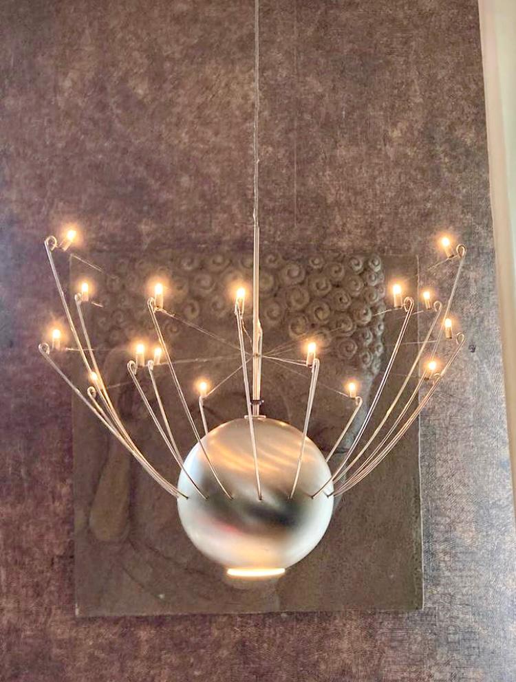 Vintage Ork Grande design lamp Jan Pauwels Quasar 18 lampjes, Ophalen, Design Vintage Quasar Jan Pauwels Space Age Ufo, Zo goed als nieuw