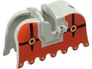 Lego Castle Zadel Horse Barding, Ruffled Edge with Fright, Lego, Ophalen of Verzenden, Zo goed als nieuw, Losse stenen