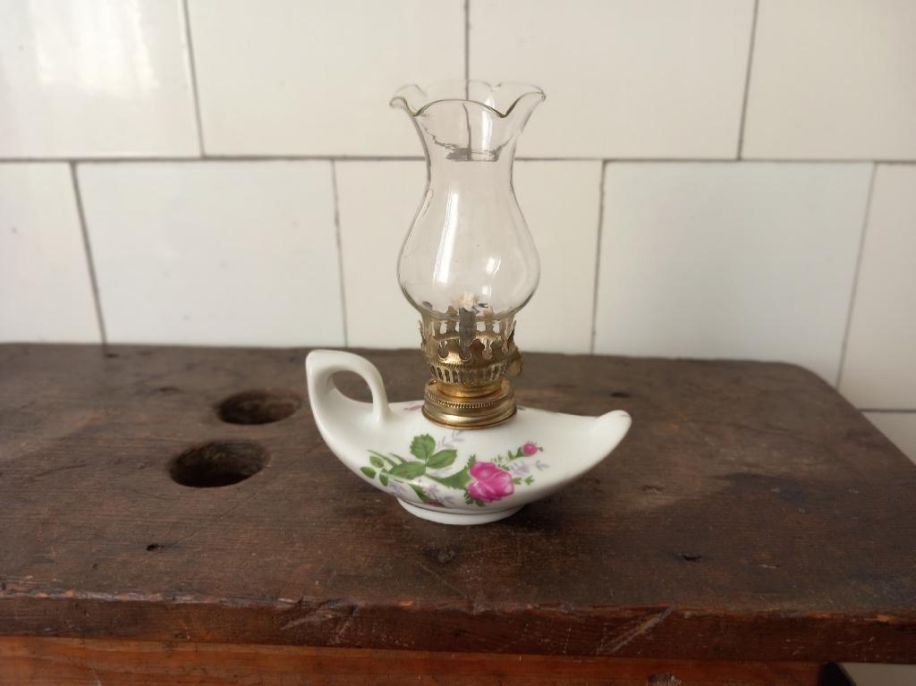 gratis verzenden snoezig brocante olielamp lamp aladin bloem, Verzenden