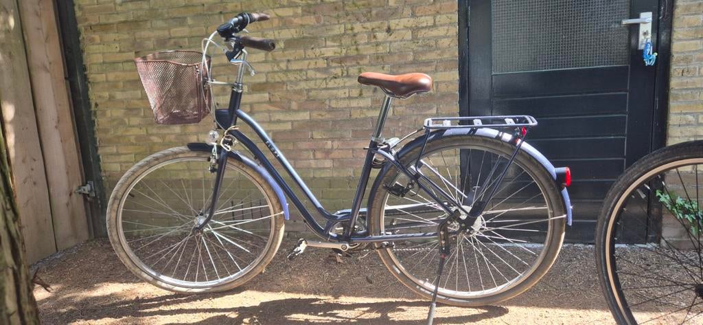 Damesfiets donkerblauw kleine maat Decathlon, Fietsen en Brommers, Fietsen | Dames | Damesfietsen, Ophalen, Gebruikt, Overige merken