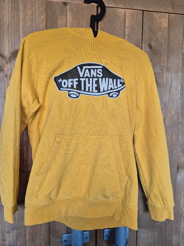 Vans "Off The Wall" hoodie geel - kindermaat L of 164, Kinderen en Baby's, Gebruikt, Vans, Trui of Vest, Ophalen of Verzenden