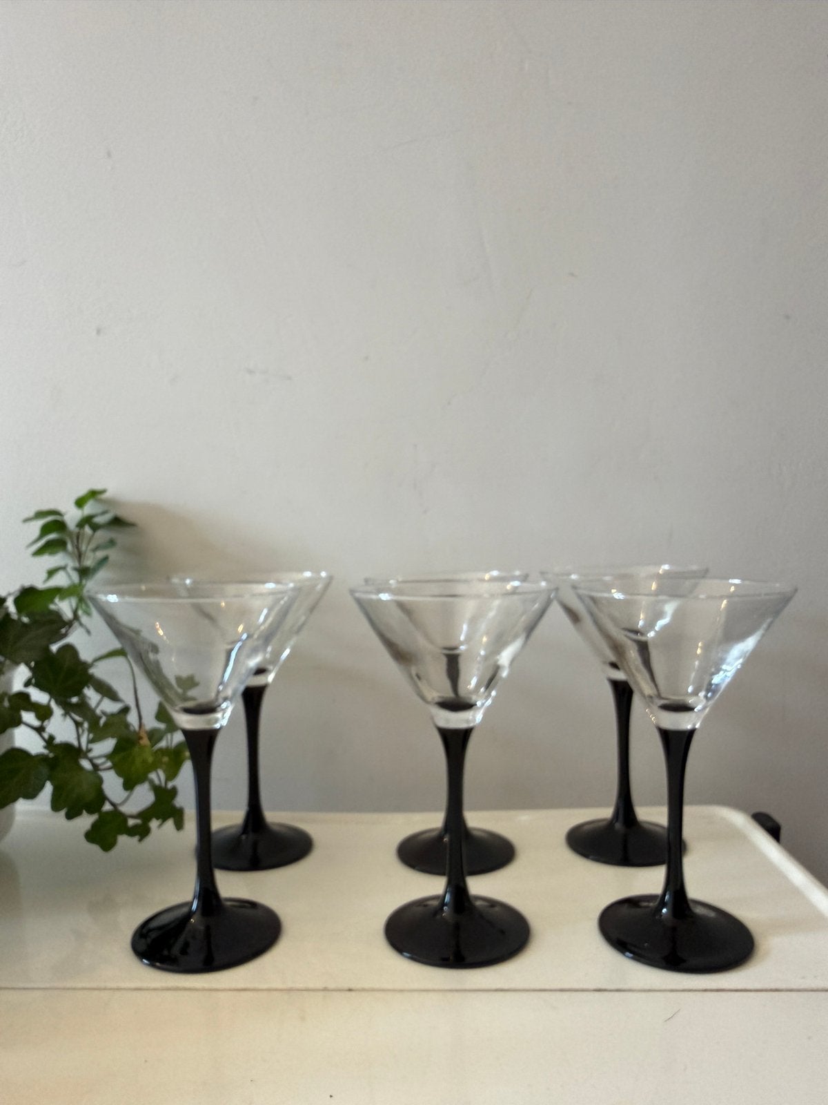 Set van 6 Luminarc Domino martini glazen, Ophalen of Verzenden