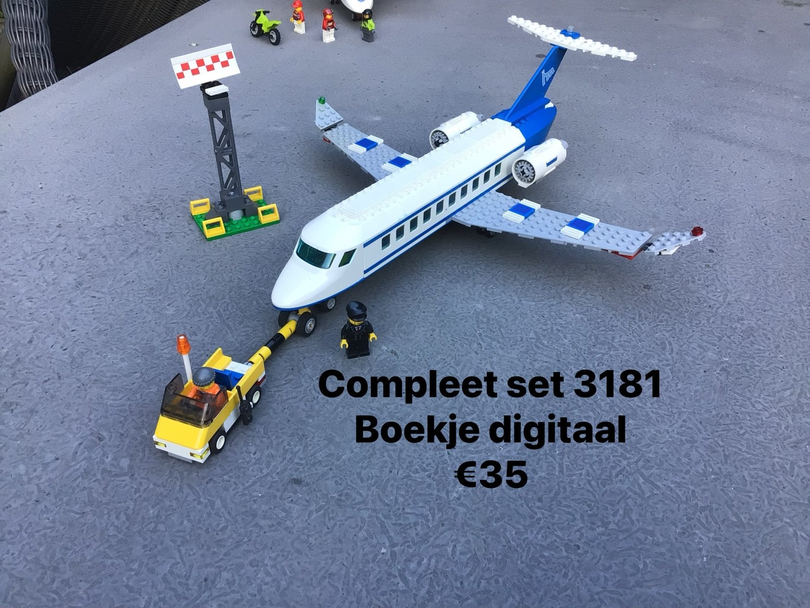 Lego City Vliegtuig Set 3181 - Compleet met minifiguren, Lego, Ophalen of Verzenden, Compleet, Complete set
