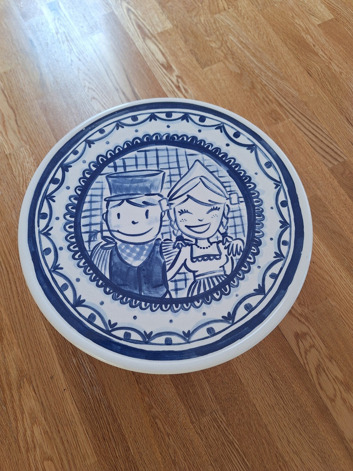 Taartplateau Blond Amsterdam Delfts blauw, Ophalen, Zo goed als nieuw, Delftsblauw, Aardewerk