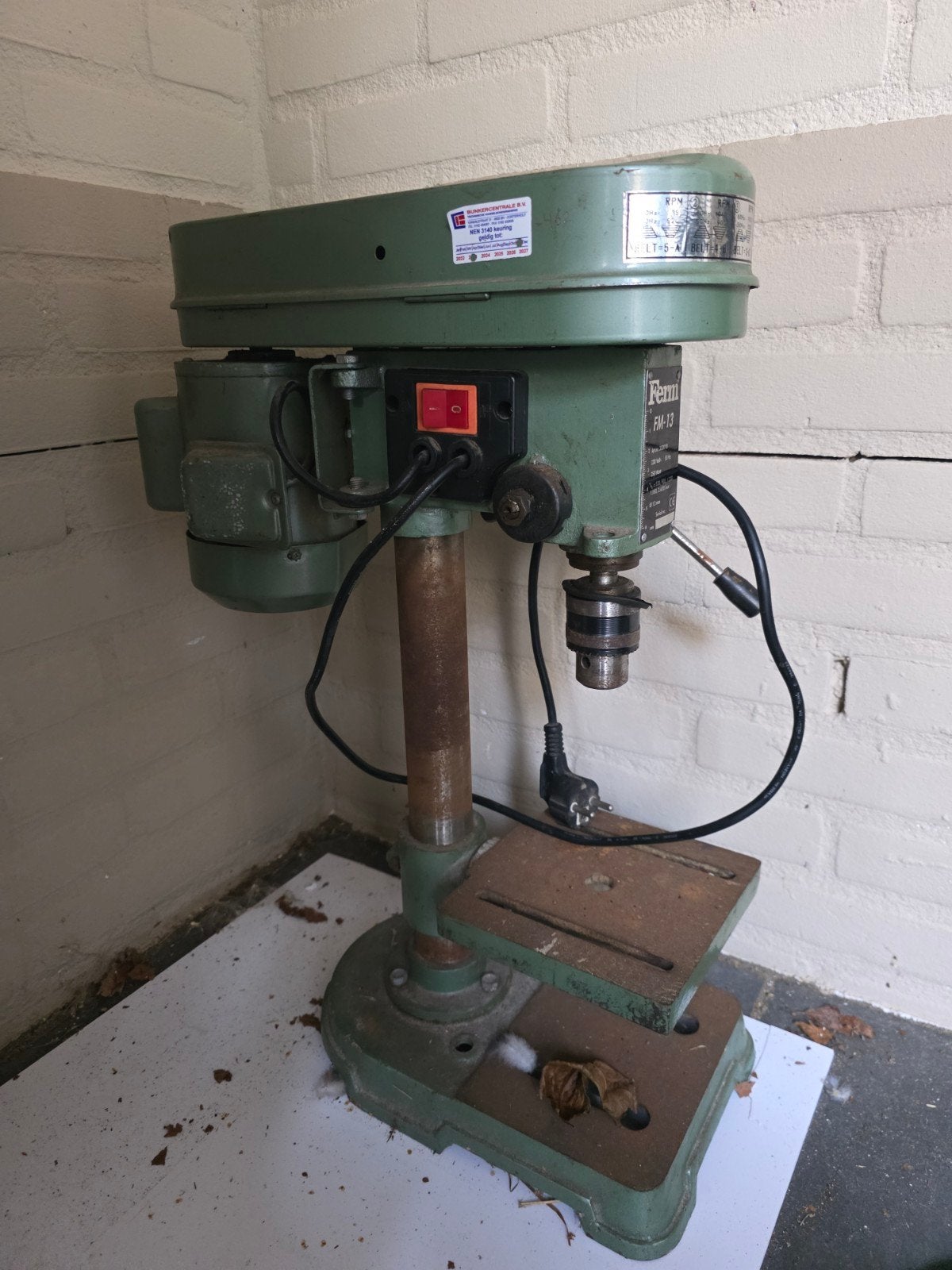 Ferm FM-13 Kolomboormachine - Gebruikt maar werkt goed, Ophalen, Gebruikt, Minder dan 400 watt, Kolomboormachine