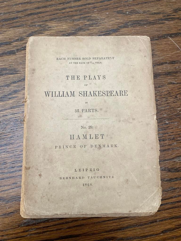 Hamlet, Prince of Denmark - William Shakespeare (1868), Ophalen of Verzenden, Gelezen, Europa overig