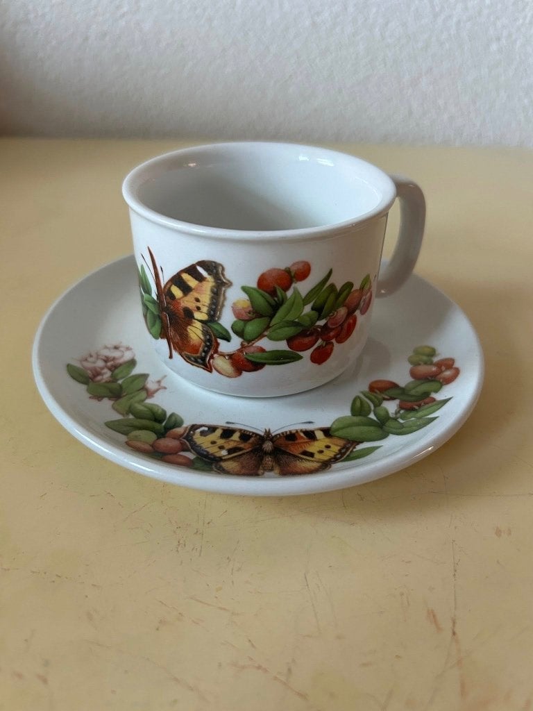 Libelle Servies Kop en Schotel Vlinder Marjolein Bastin, Antiek en Kunst, Antiek | Servies los, Ophalen of Verzenden