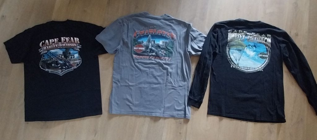 Set van 3 Originele Harley-Davidson USA Shirts Maat L & XL, Motoren, Onderdelen | Harley-Davidson, Gebruikt, Ophalen of Verzenden