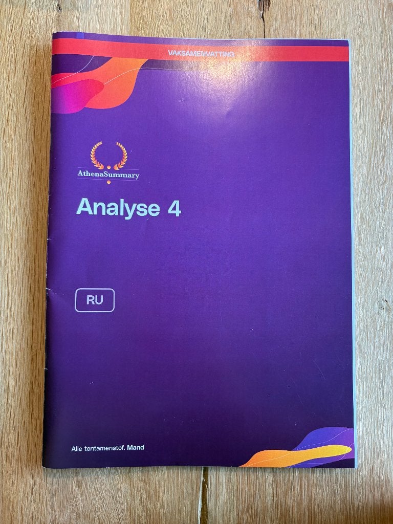 Athena literatuursamenvatting Analyse 4, Ophalen of Verzenden, Beta, Gelezen, WO