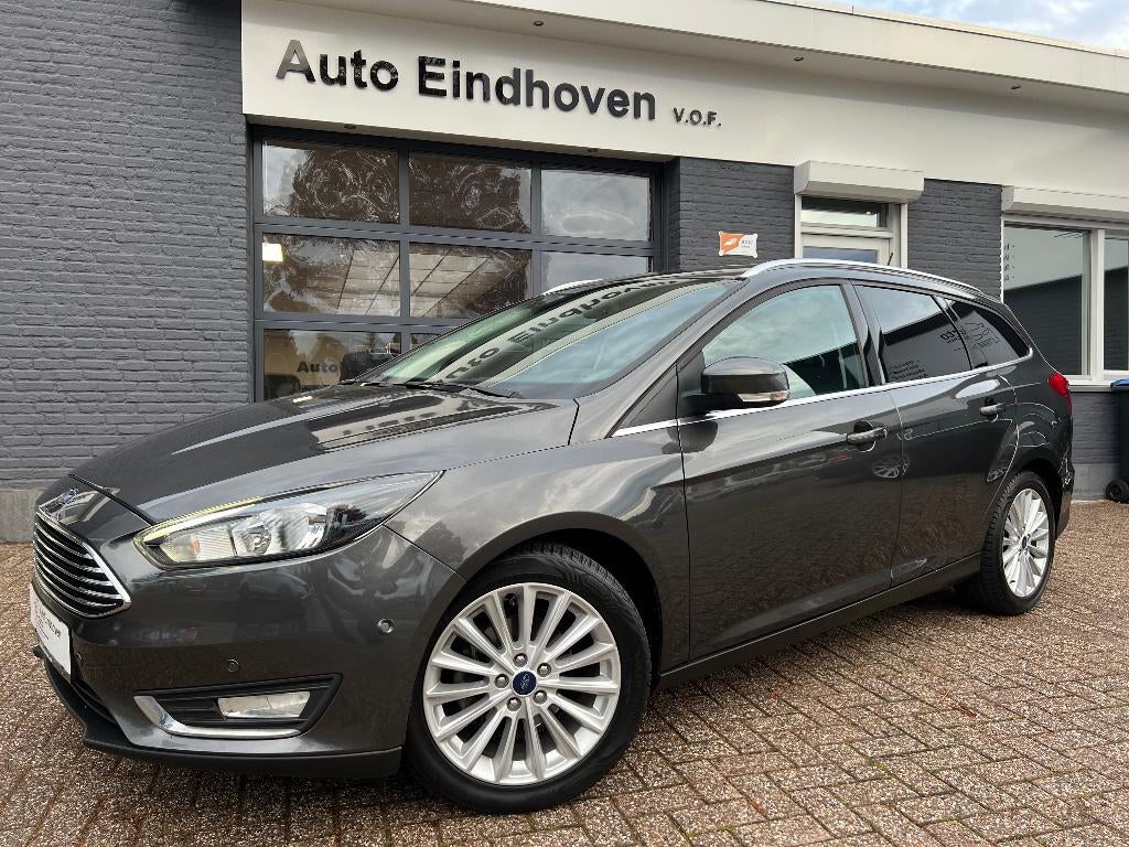 Ford Focus 1.0,125pk,Station,Titanium,Led,Nav,Zuinig €8995,-, Zwart, Met garantie (alle), Bluetooth, Handgeschakeld