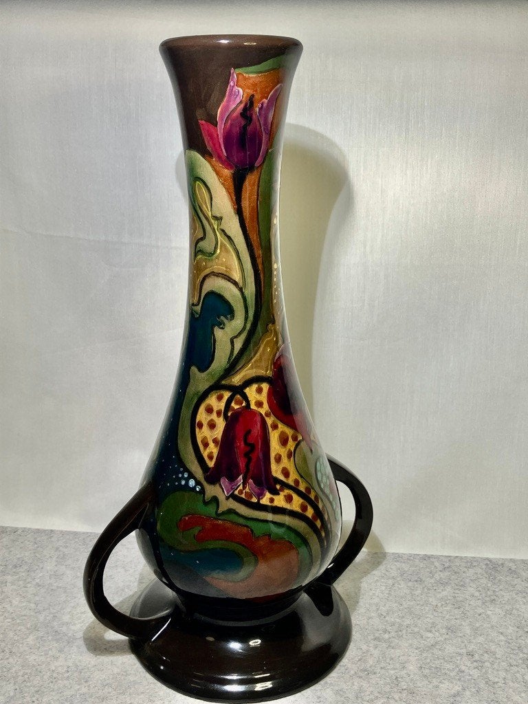PZH Gouda polychrome Jugendstil plateel oorvaas – 661 – 1919, Verzenden