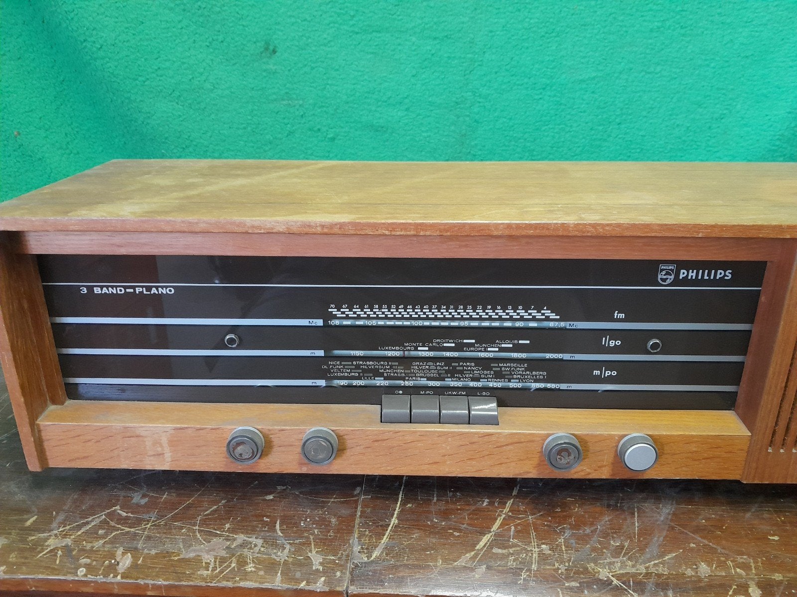 Philips plano buizenradio, Antiek en Kunst, Ophalen of Verzenden