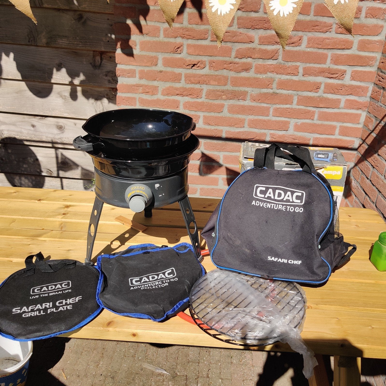 Cadac Safari Chef 2 BBQ/Skottelbraai met accessoires, Ophalen of Verzenden, Gebruikt, Cadac safari chef