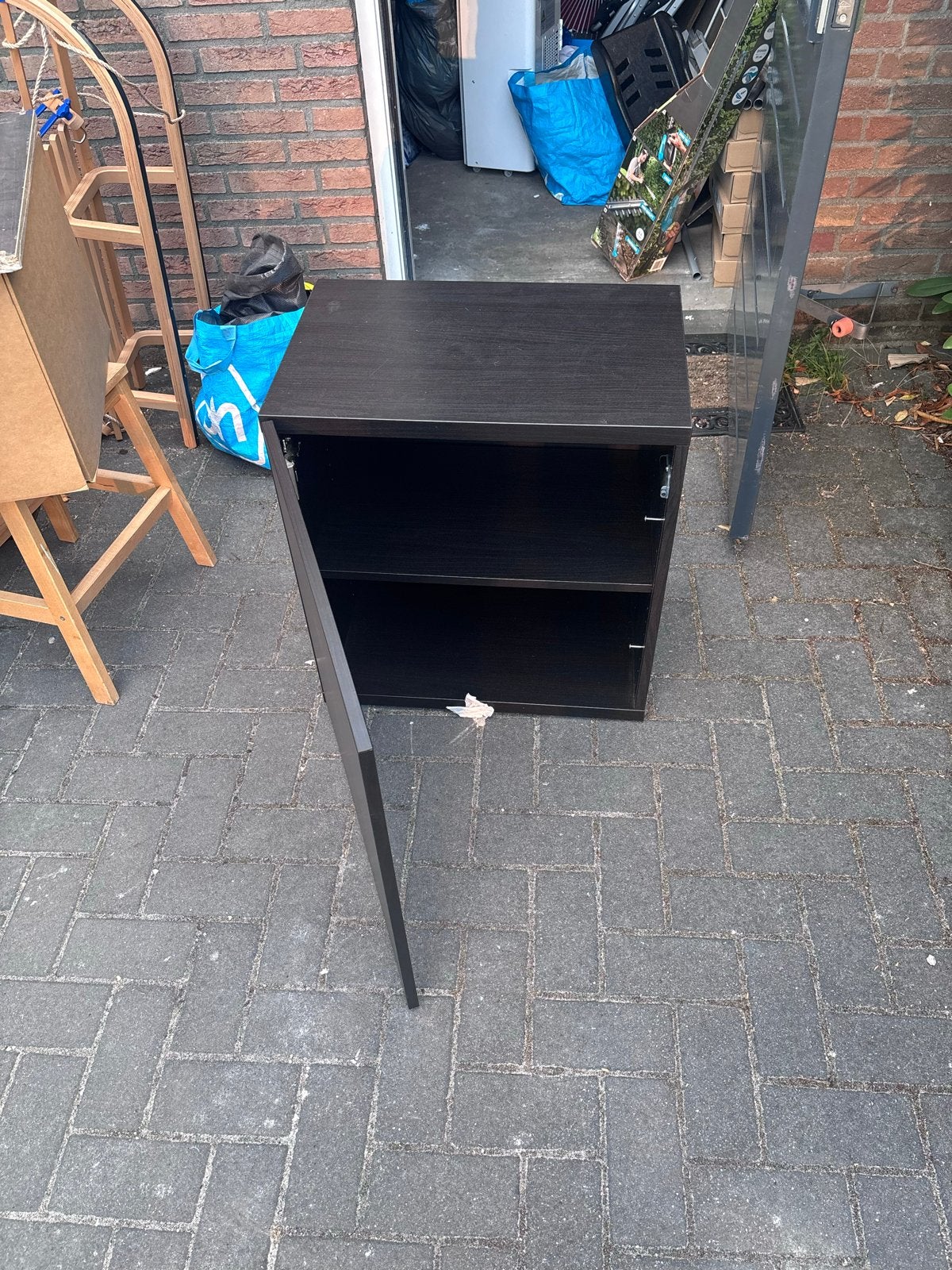 3x Ikea Besta kast zwart met deur en plankjes, Ophalen, Minder dan 50 cm, Gebruikt, Minder dan 100 cm