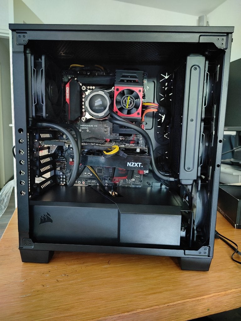 Gaming PC i7-4770K + GTX 970 watergekoeld | 16GB | ROG bord, Ophalen, Zelf gebouwde pc, Zo goed als nieuw, Gaming