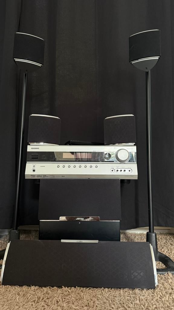 Onkyo TX-SR577 + Jamo 5.1 Home Cinema Set, Audio, Tv en Foto, Home Cinema-sets, Gebruikt, 70 watt of meer, 5.1-systeem, Overige spelers