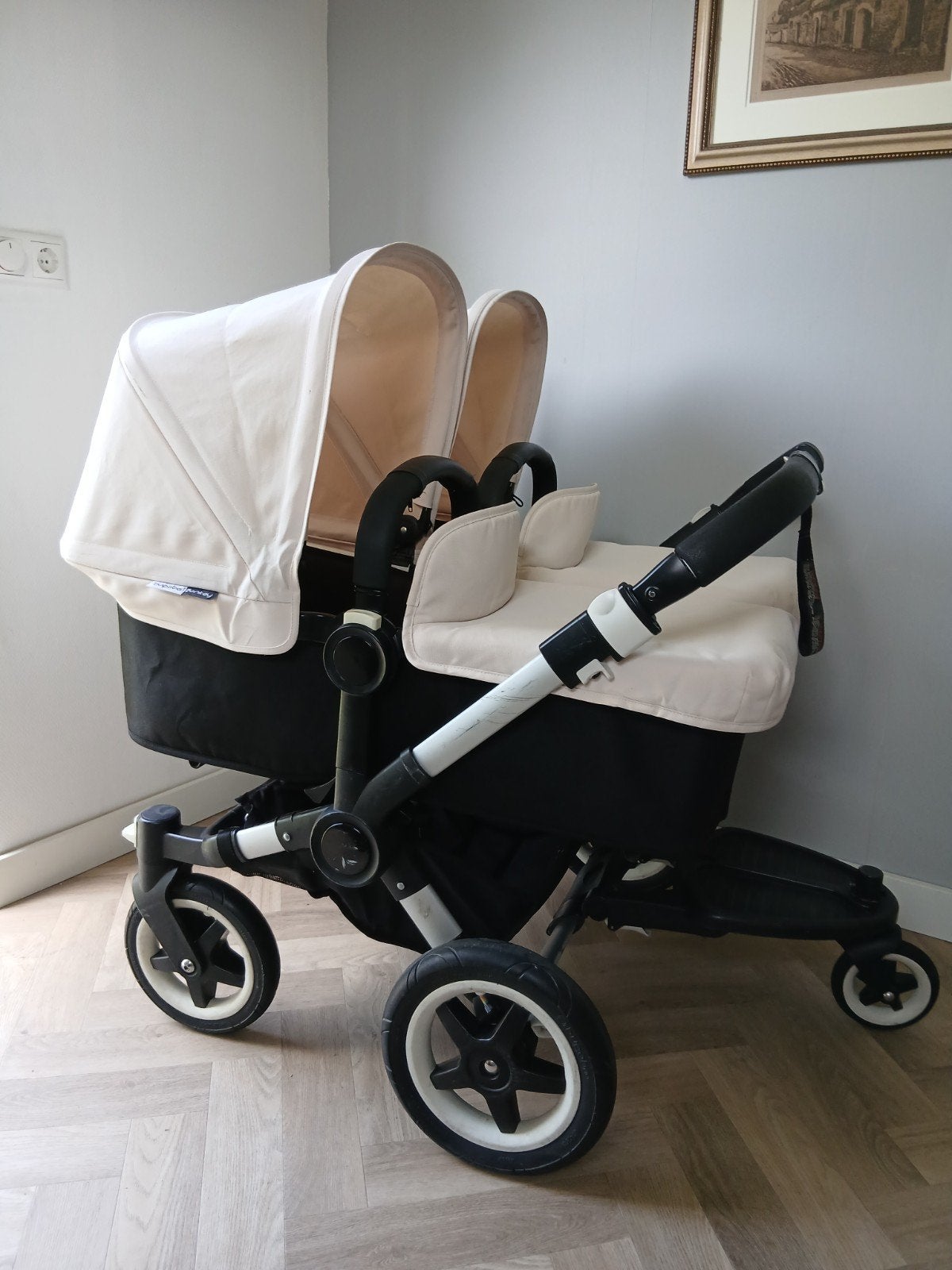 Tweeling kinderwagen Bugaboo Donkey Duo Twin, Kinderen en Baby's, Kinderwagens en Combinaties, Ophalen, Gebruikt, Bugaboo, Verstelbare duwstang