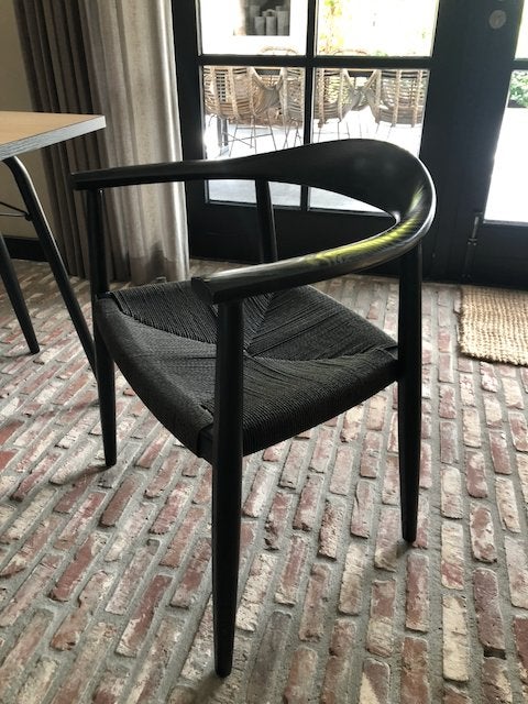 2x Lifestyle eetkamer stoel zwart NIEUW, Ophalen, Japandi, Design, Twee, Zwart