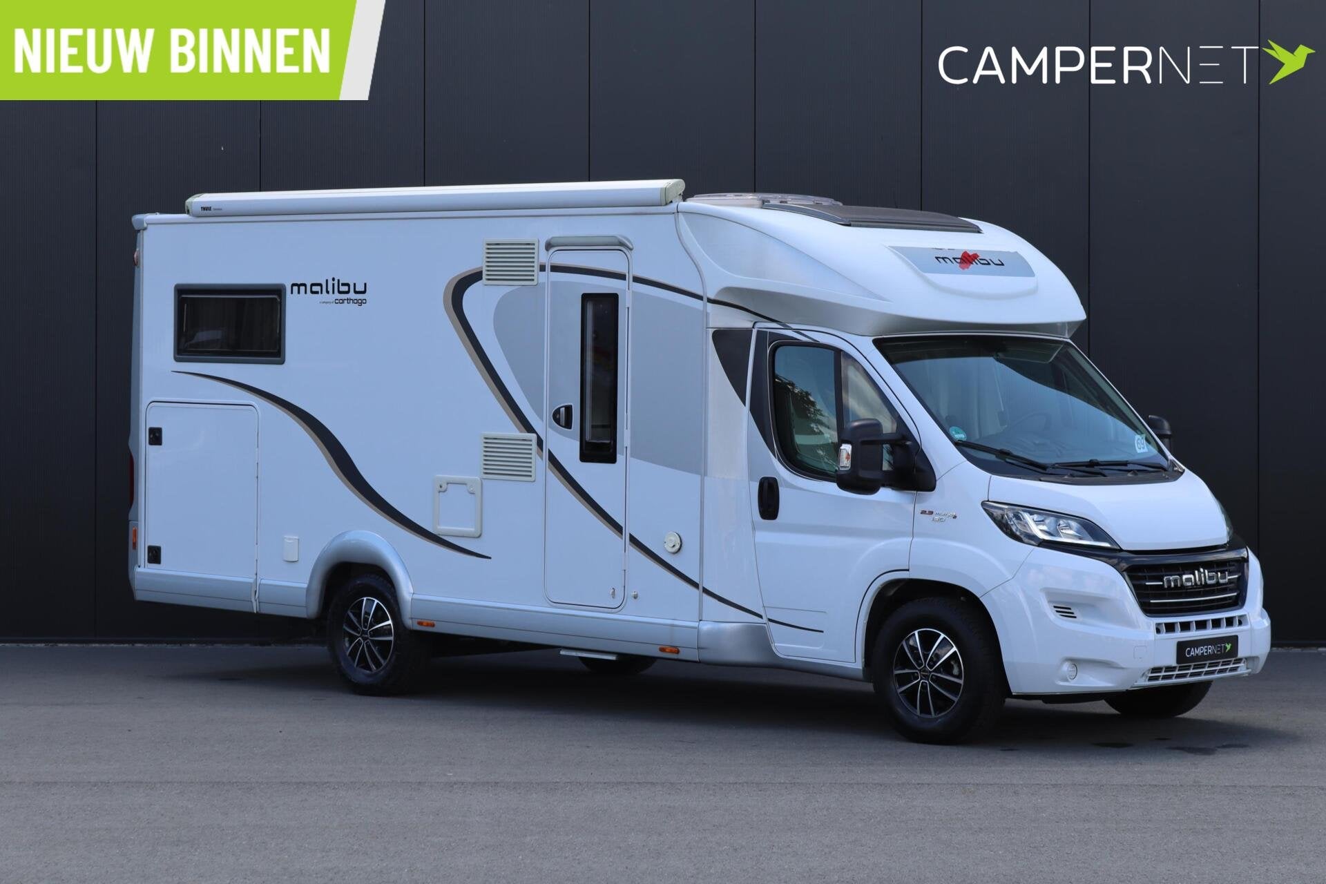 Carthago Malibu T460 2.3 Multijet 150pk | Lengtebedden | Dub, Caravans en Kamperen, Campers, Hordeur, Tot en met 2, 7 tot 8 meter