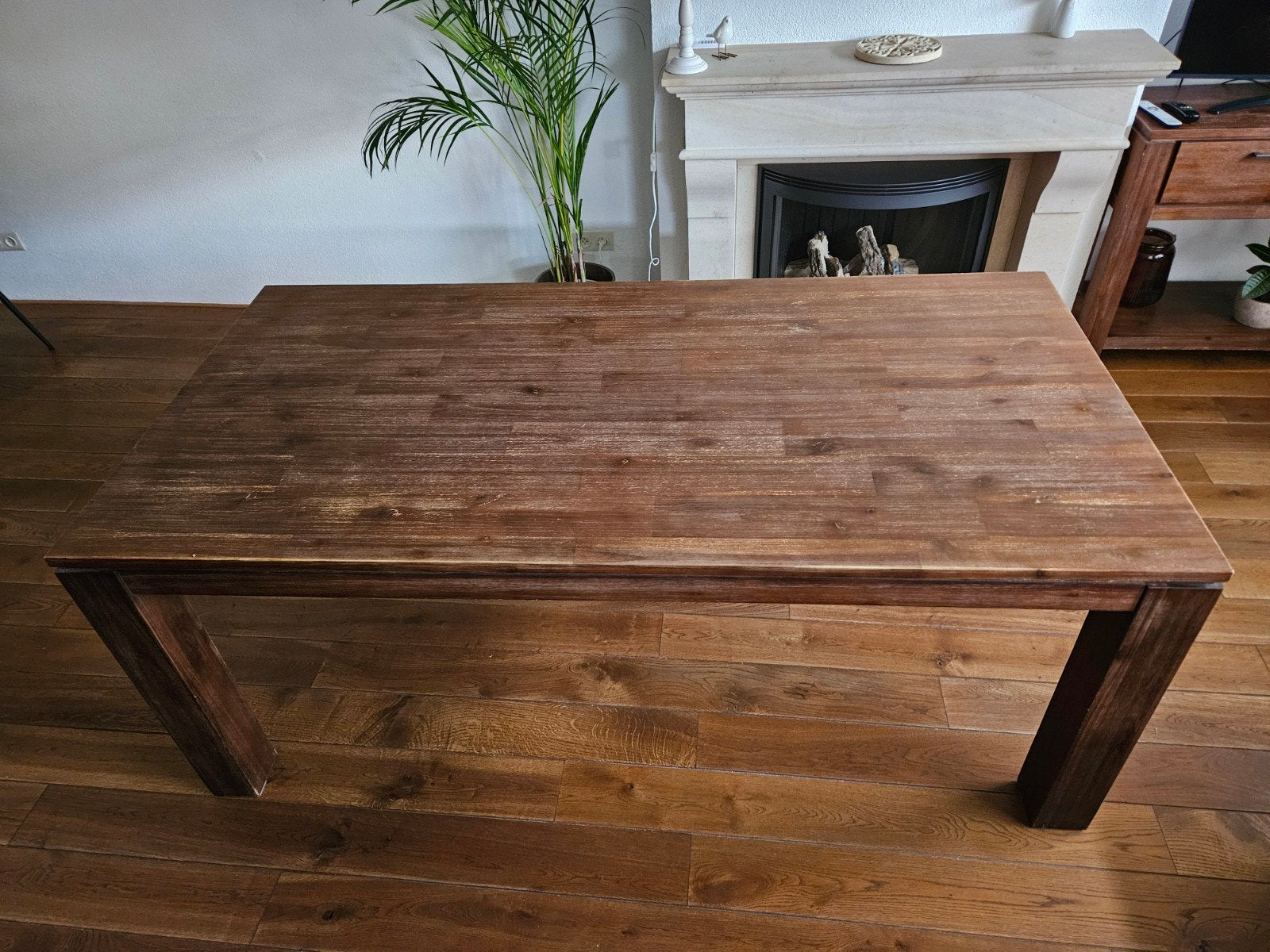 Eettafel hout, Gebruikt, Vijf personen of meer, 150 tot 200 cm, Rechthoekig