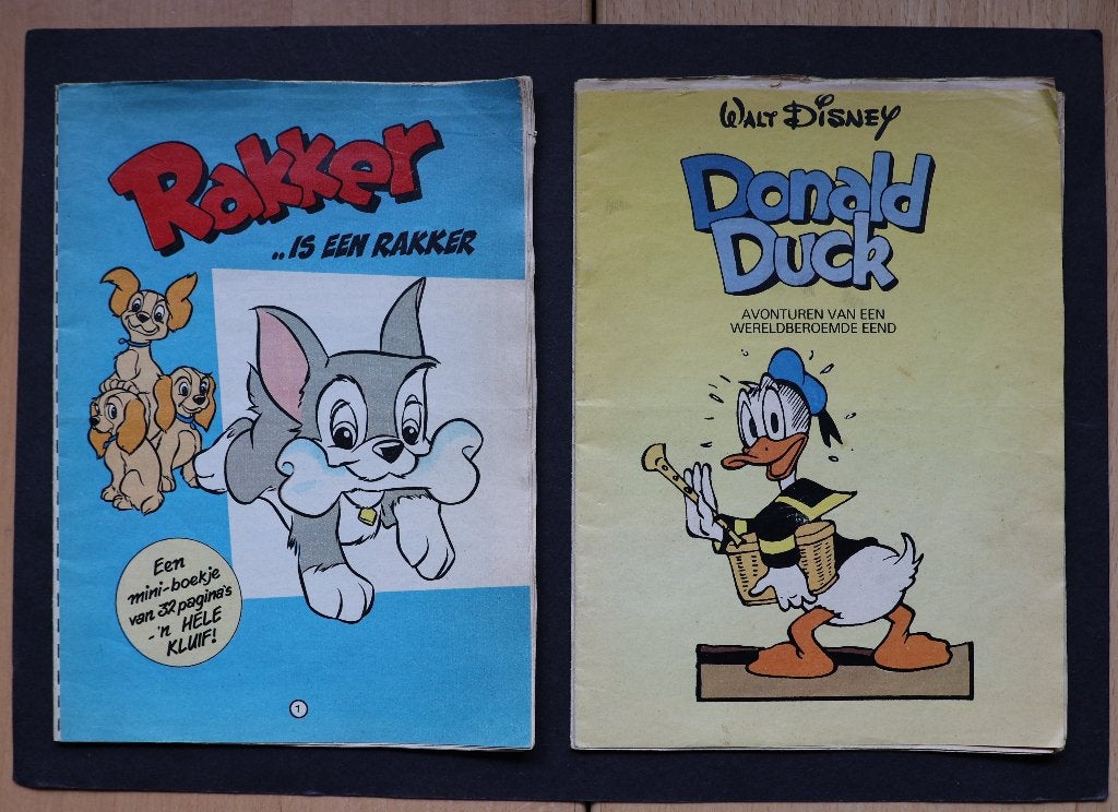 Mini strip boek Rakker + Donald Duck, Boeken, Gelezen, Walt Disney, Ophalen of Verzenden, Meerdere stripboeken