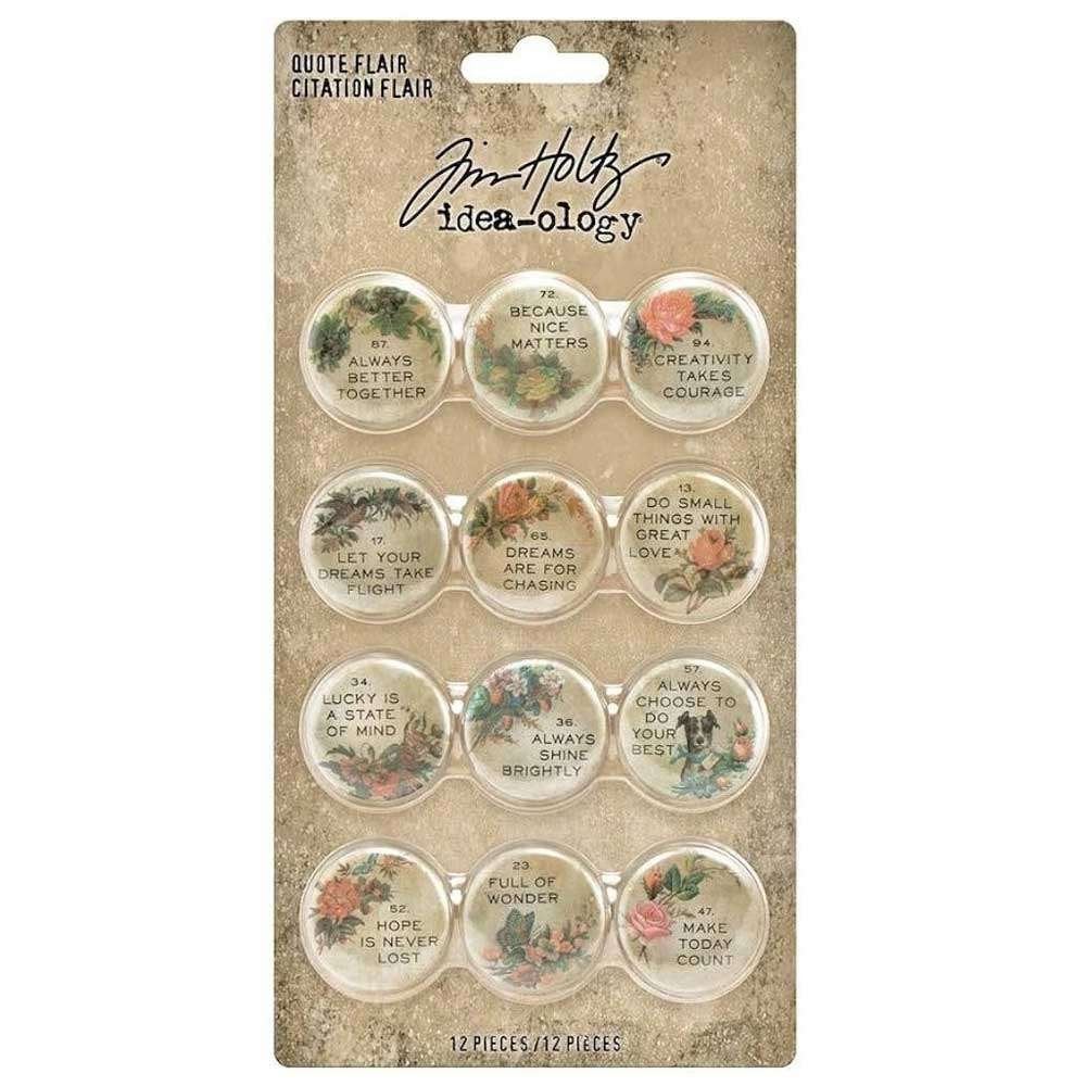 Tim Holtz Idea-ology Quote Flair Badges #94116, Verzenden, Nieuw, Versiering of Embellishment, Overige merken