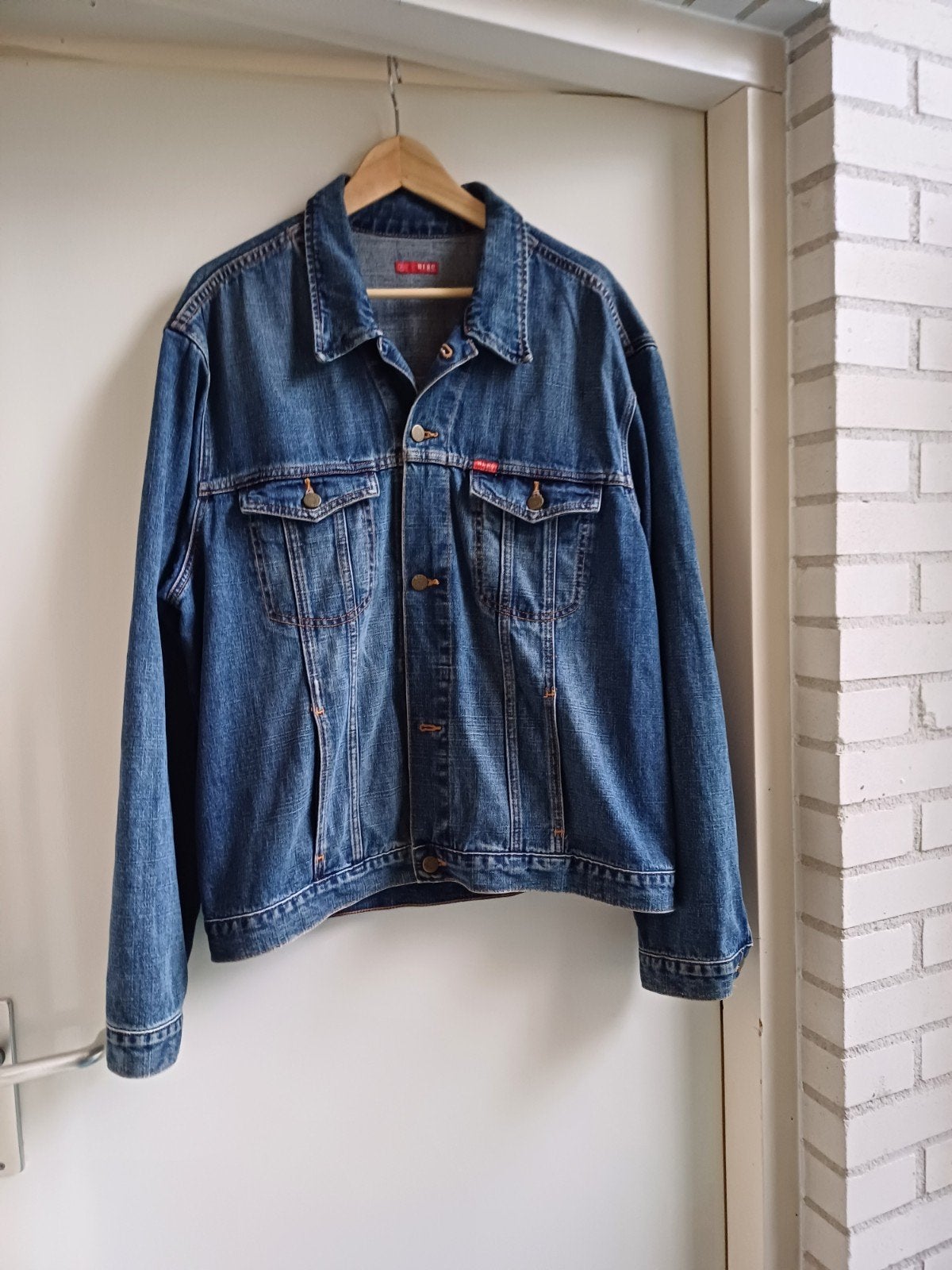 Heren spijkerjack denim Western Jacket Hero by Wrangler XL, Ophalen of Verzenden, Zo goed als nieuw, Maat 56/58 (XL), Blauw